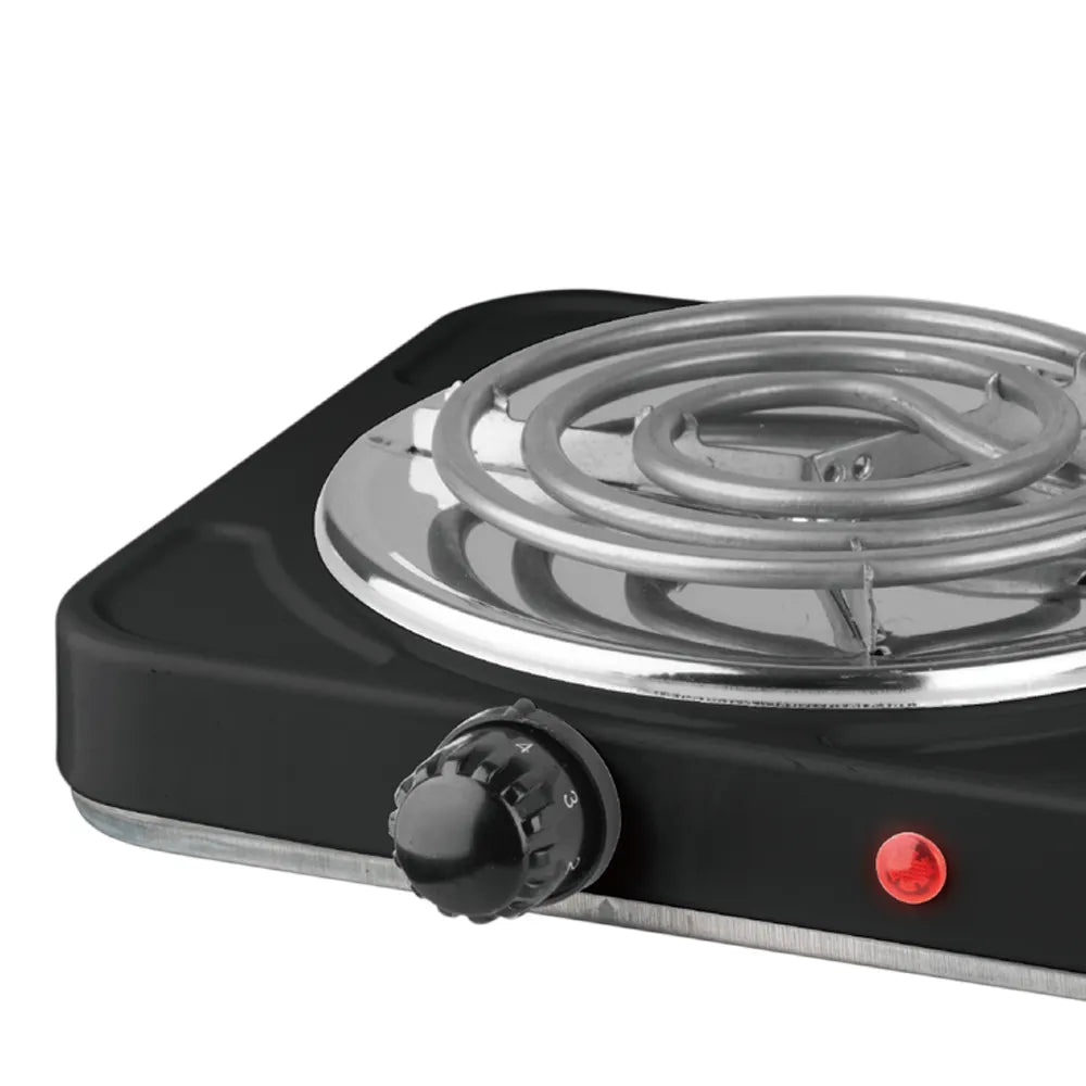 Aparate de bucătărie, AT PERFORMANCE®, Plită electrică, 1000W, dublă, inveliș antiaderent cu protecție la supraîncălzire, negru.